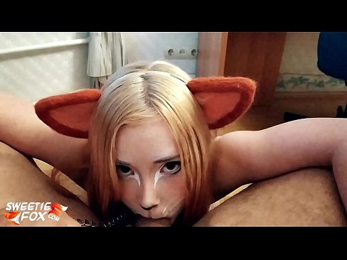 ❤️ キツネがチンポを飲み込み、口の中にザーメンを出す ️❌ ポルノビデオ ❌️